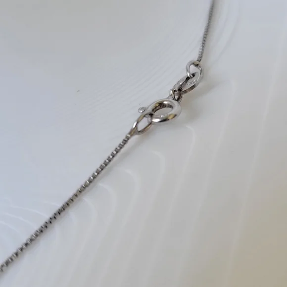 Sterling Silver 925 THAI Emerald Cut Cubic Zirconia Marcasites Necklace 18” - Picture 11 of 11